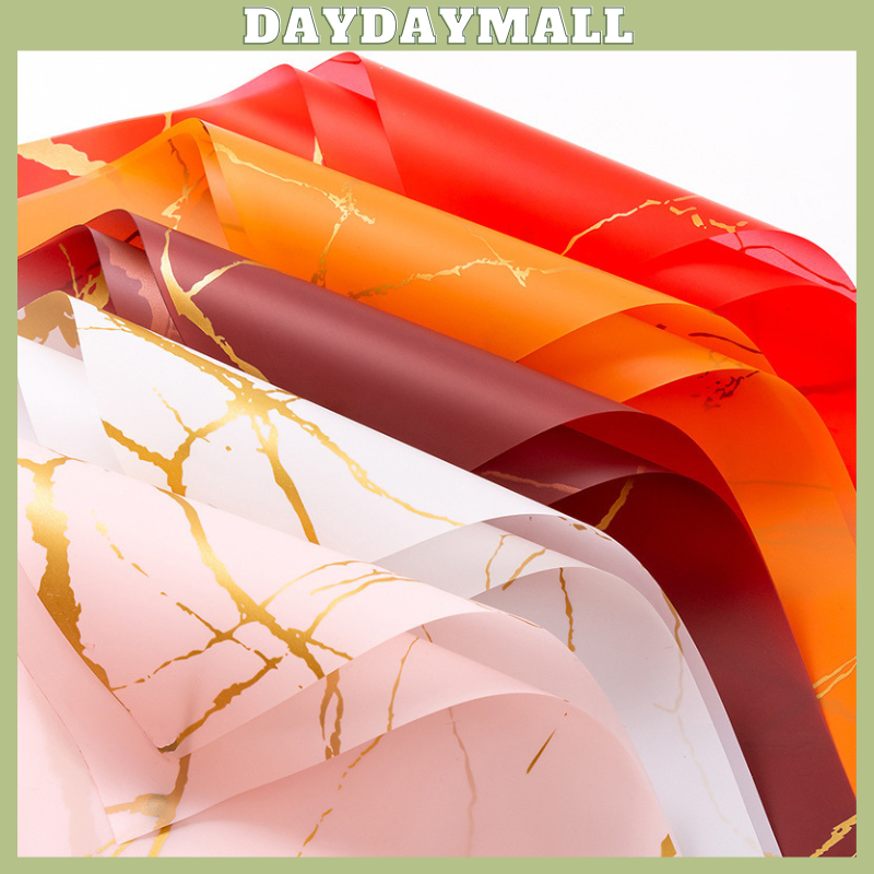 

Kertas Buket Gold Marble Marmer Cellophane Flower Wrapping Paper Florist 6036