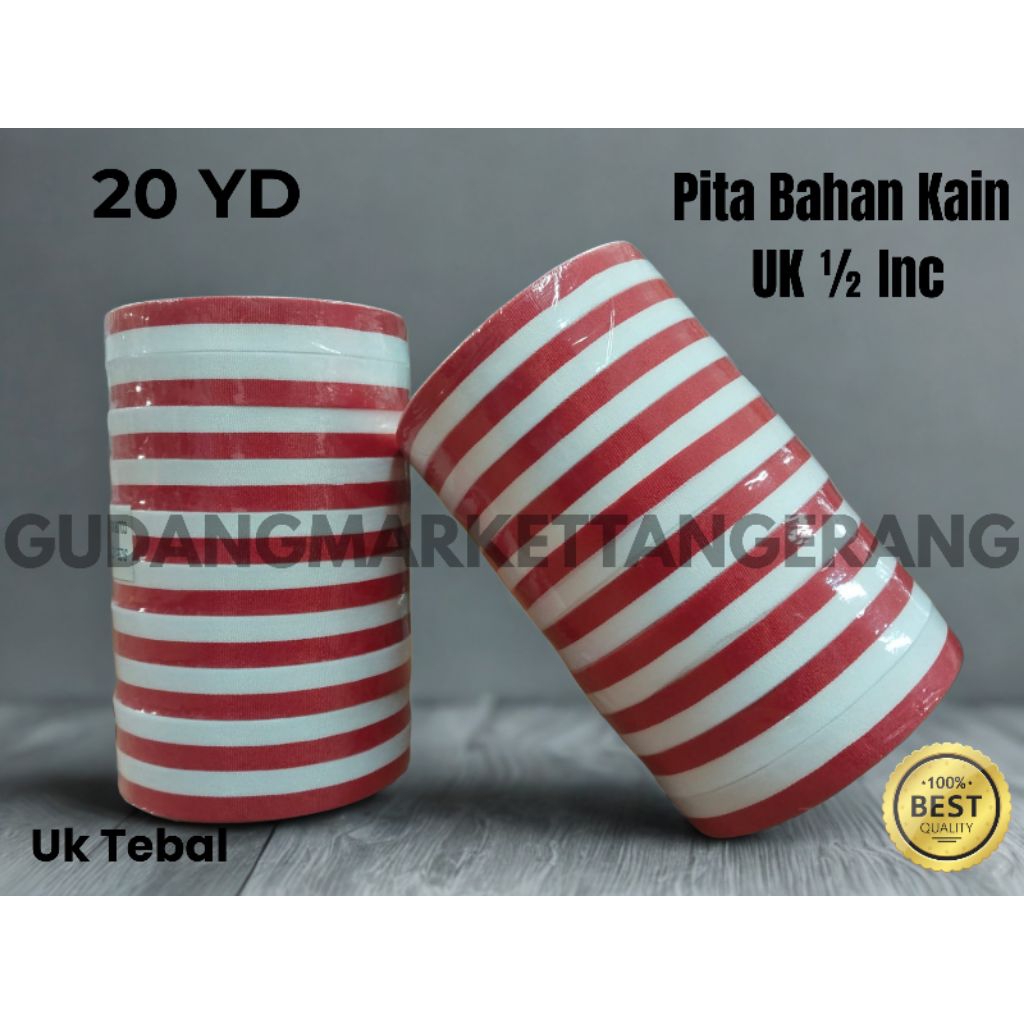 

PITA MERAH PUTIH BAHAN KAIN ½ × 20 YD