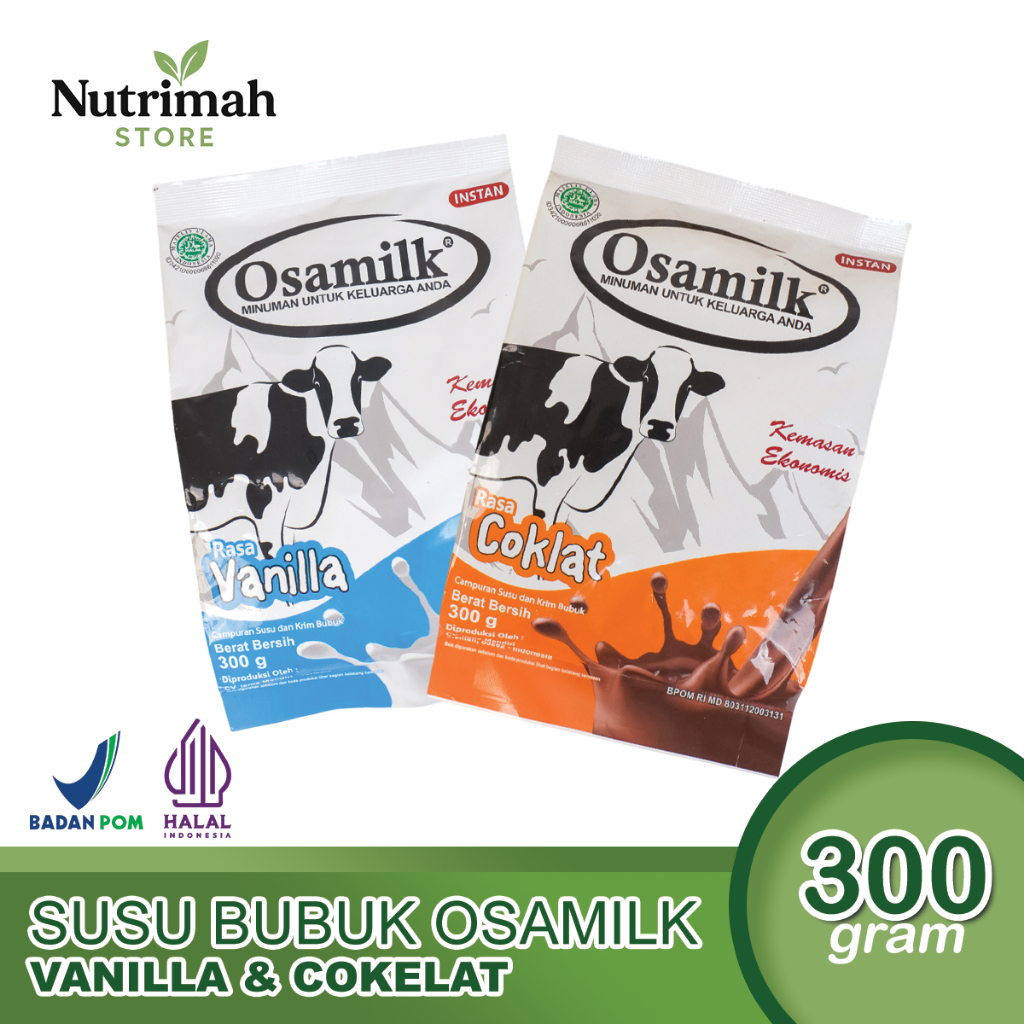

Osamilk Vanilla & Coklat 300Gram | Susu Bubuk Penambah Berat Badan