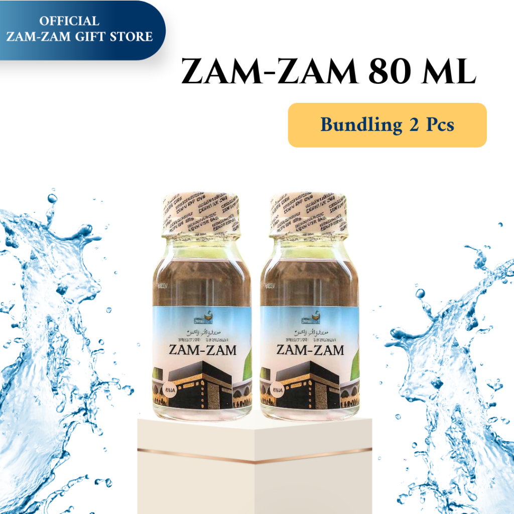 

[PAKET BUNDLING 2 PCS AIR ZAM-ZAM 80 ML] Air Zam-Zam 80 Ml 2 Pcs | Zam-Zam Asli Makkah
