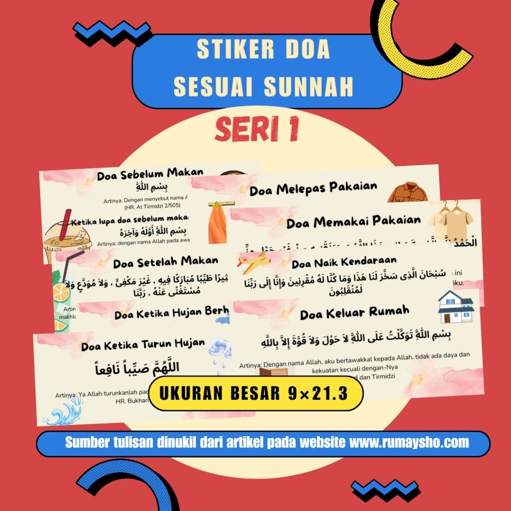 

Stiker doa harian sesuai sunnah seri 1 faceless