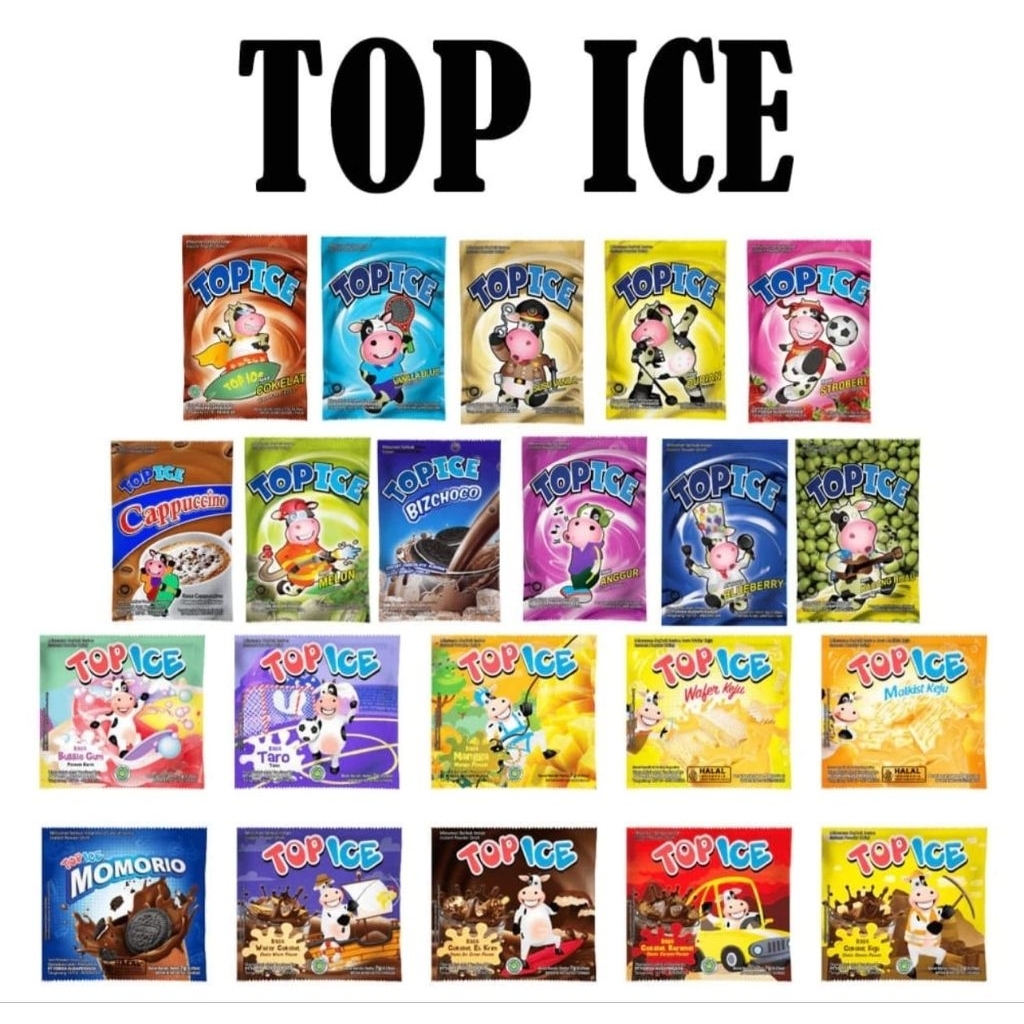 

Top ice sachet, minuman rasa dengan varian rasa