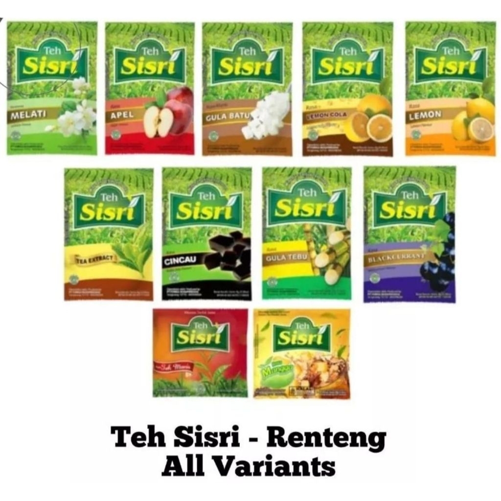 

Sisri sachet / minuman serbuk dengan aneka rasa