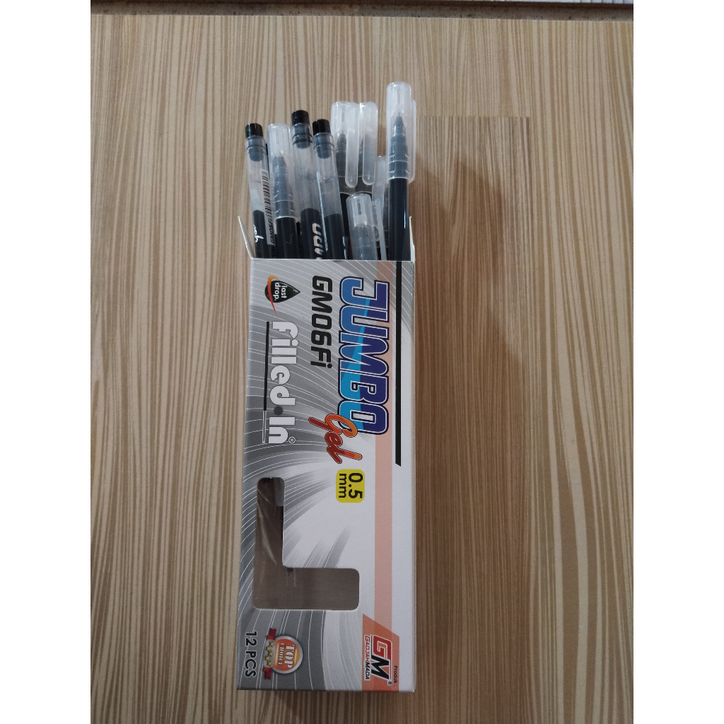 

TERBARU Pulpen gel gm jumbo per box 12 pcs