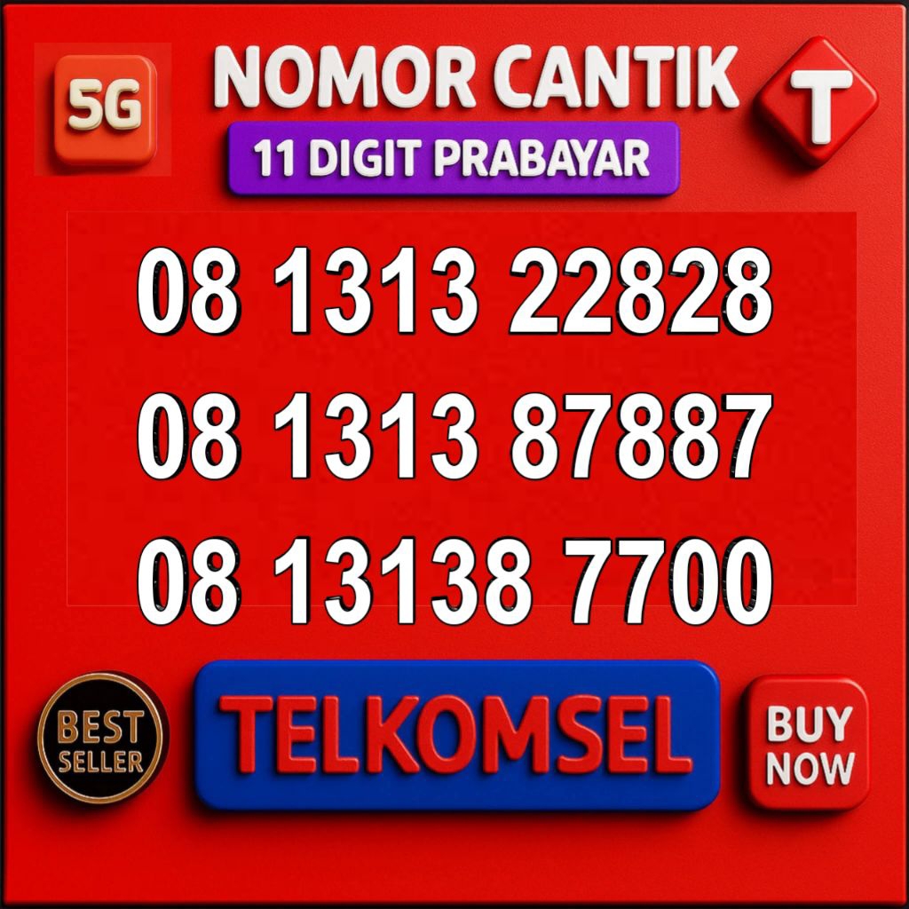 Nomor Cantik Kartu Perdana Telkomsel 11 digit 1313 2828