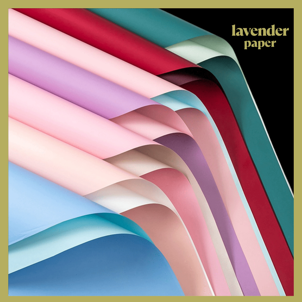 

Flower Wrapping Paper Dua Warna Pastel Polos Kertas Buket Bunga Bi Color Cellophane KB021