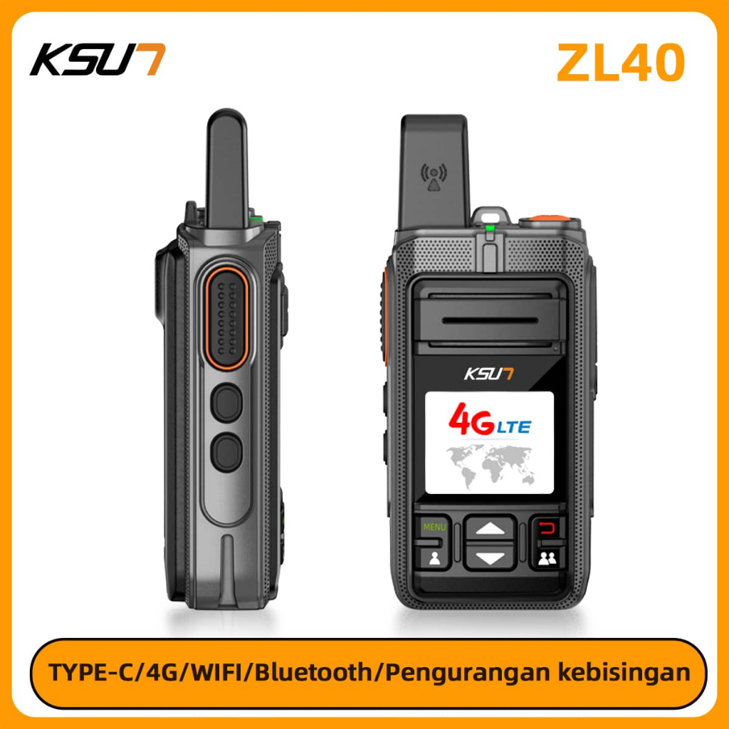 KSUN KSW Walkie Talkie ZL40 HANDY TALKIE 4G ZELLO HT 6000mAh TYPE-C