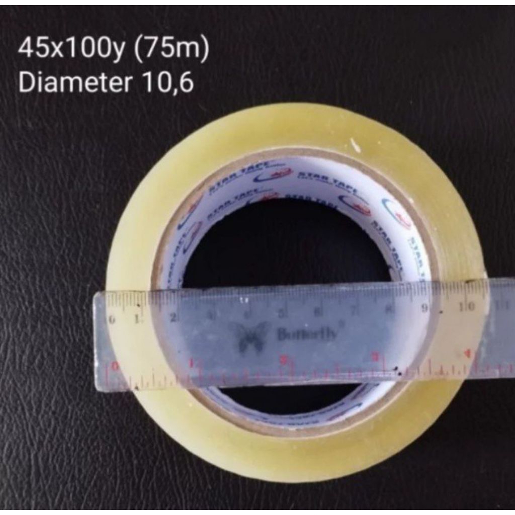 

Lakban Bening/Coklat Startape 45x100y (75m) OPP Tape Perekat Berkualitas