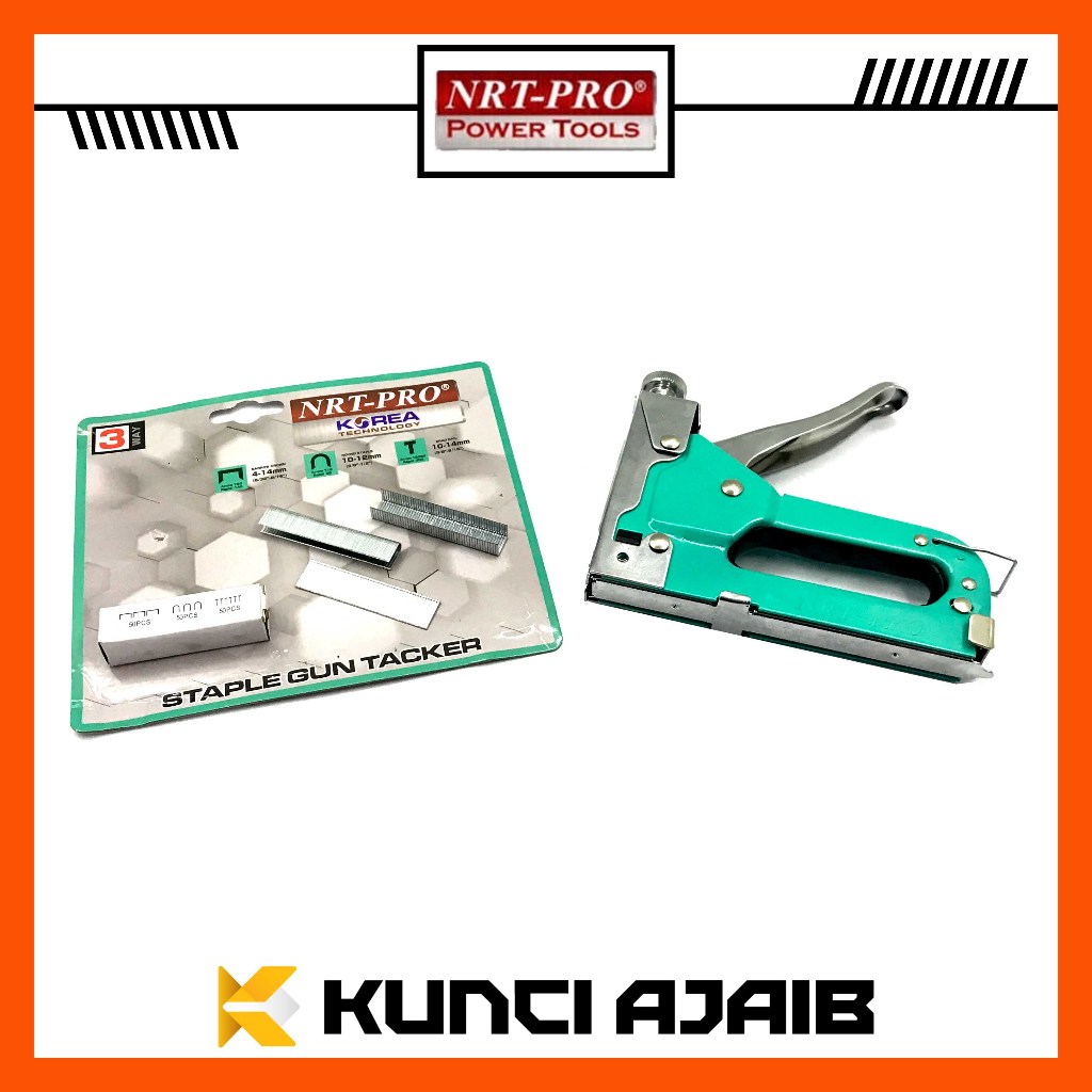 

NRT-PRO Staples Gun Tacker 3 in 1 - Stapler Jok Tembak Hekter Manual 3 Way