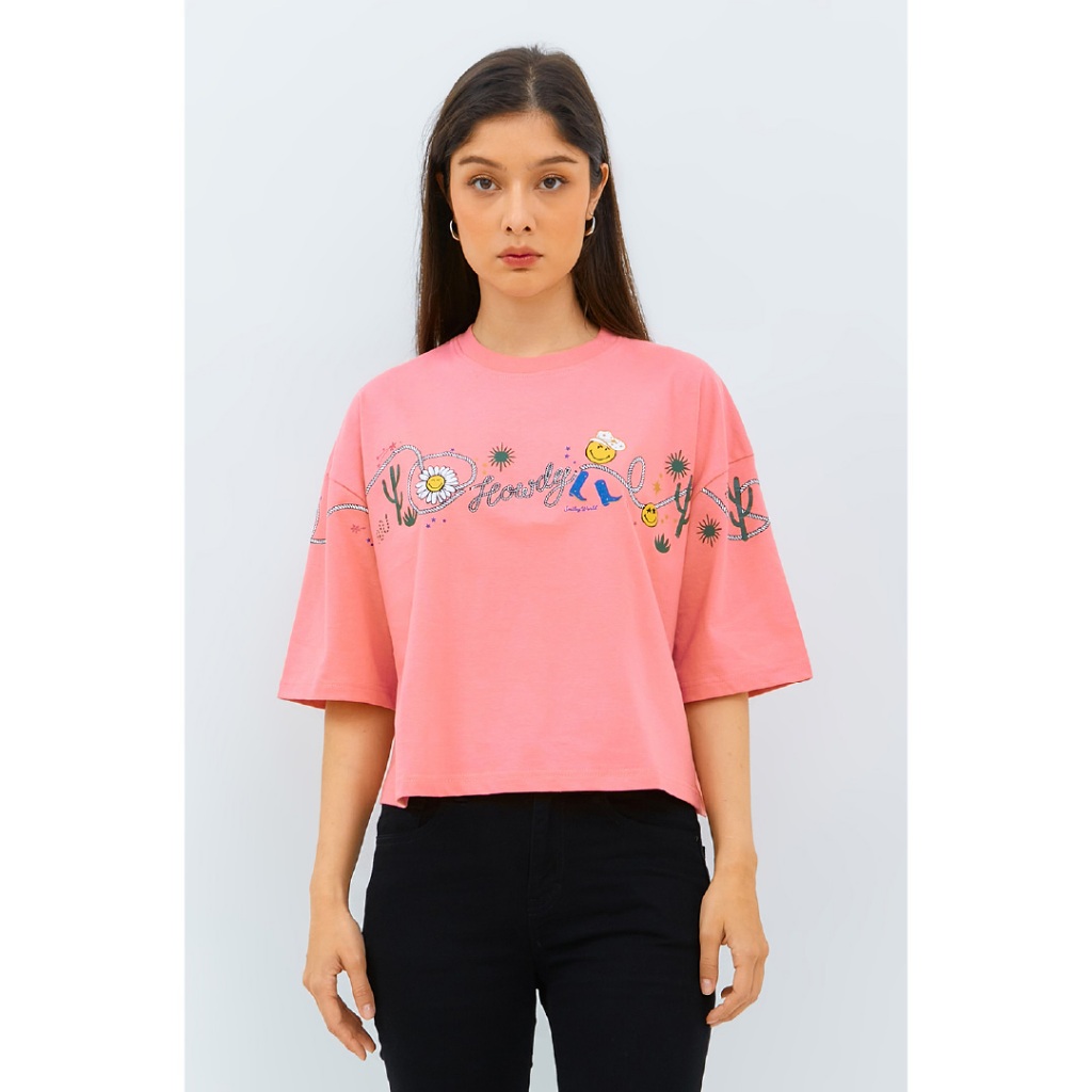 Emba Ladies x Smiley World - Helga Kaos Wanita Oversize Collection