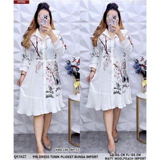 996 / 997 / 5033 DRESS TUNIK PLISKET BUNGA ADEM Q1334