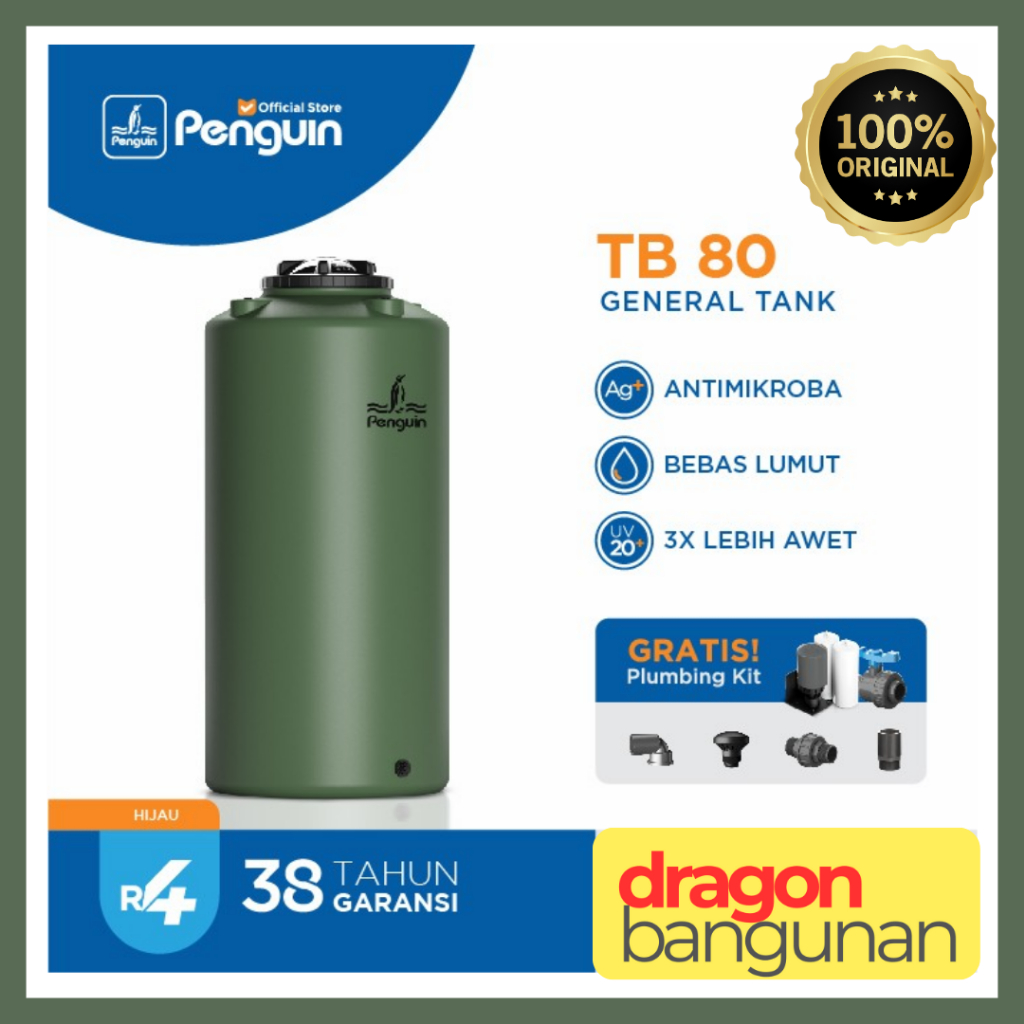 Tangki Air Penguin TB 80 Hijau / Toren Air Penguin 800 Ltr / Tandon Penguin
