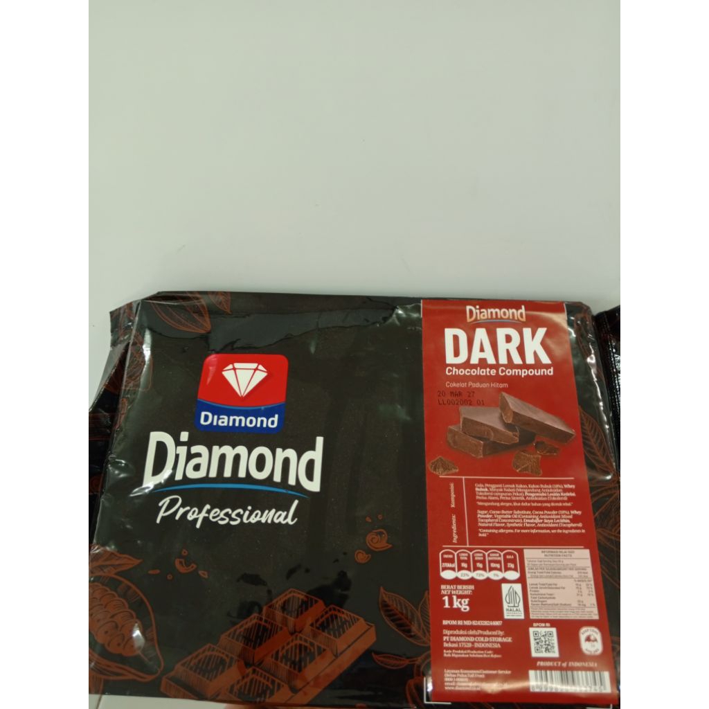 

1 kg Diamond Dark Coklat Compound