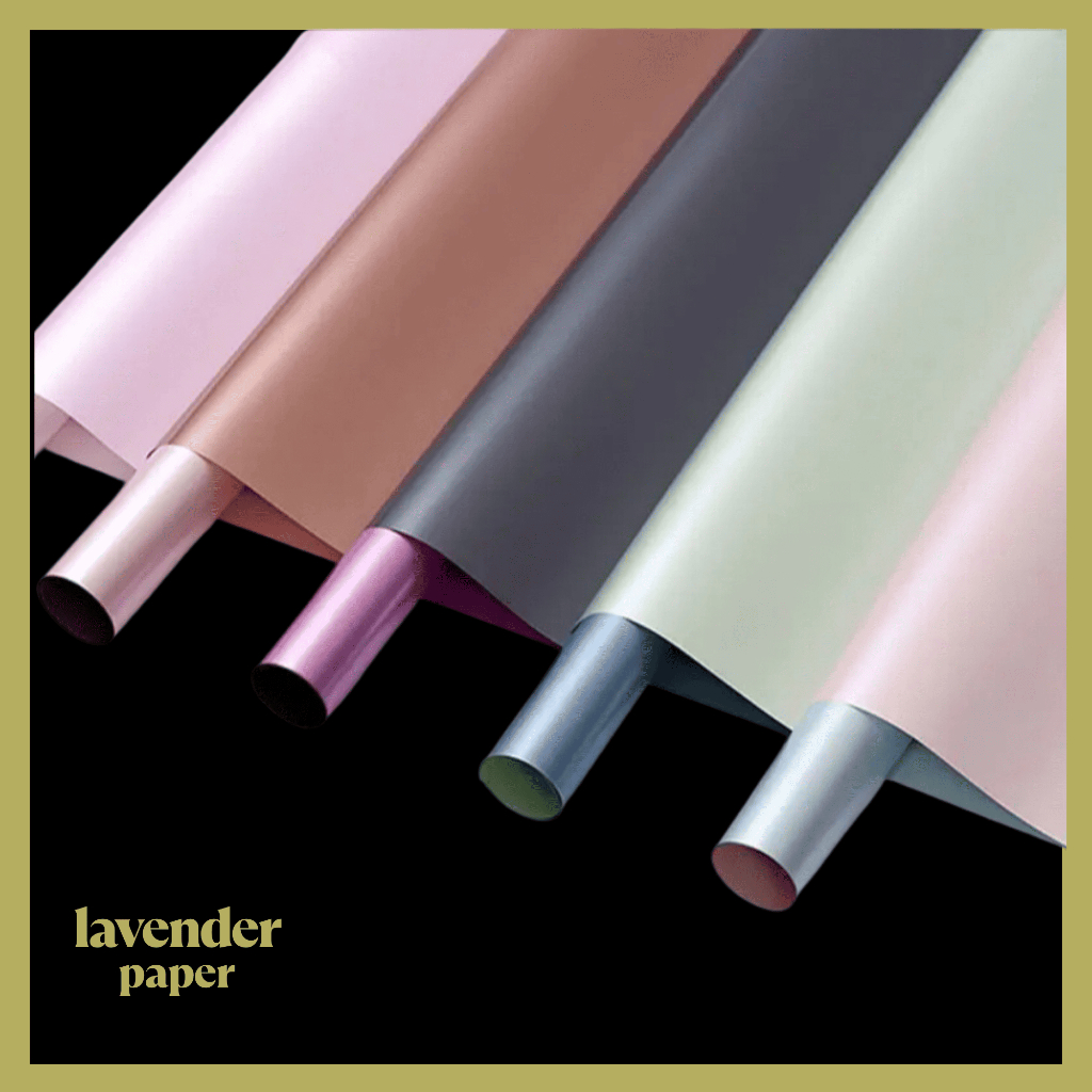 

Flower Wrapping Paper Bicollor Metalic Cellophane Keras Buket Metalik KB044