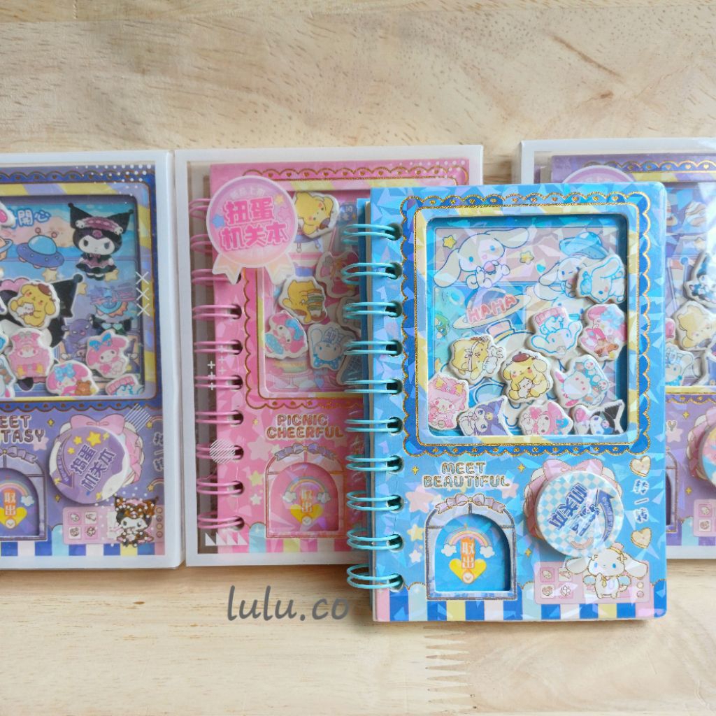 

Buku Note ring gashapon machine XQ8701 SAN*** Kuromi Cinnamoroll My melody