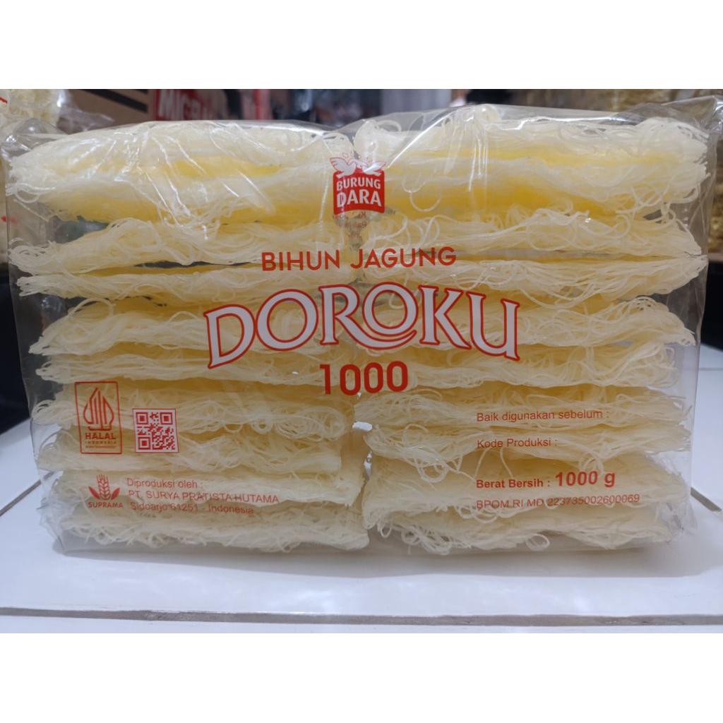 

Bihun Doroku 1 kg 20 keping cap mi burung dara