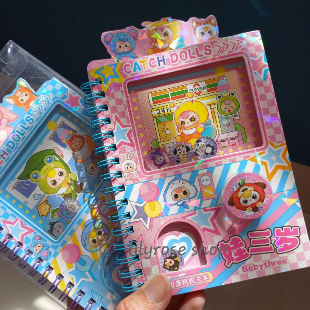 

Buku Note ring gashapon machine BABY THREE full motif GB23027