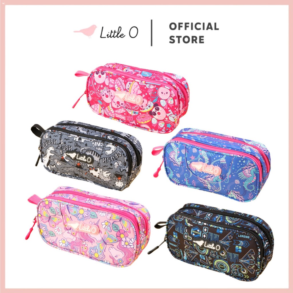 

LITTLE O - Kid Pencil Case Tempat Pensil Sekolah Anak Pouch Stationery Multifungsi