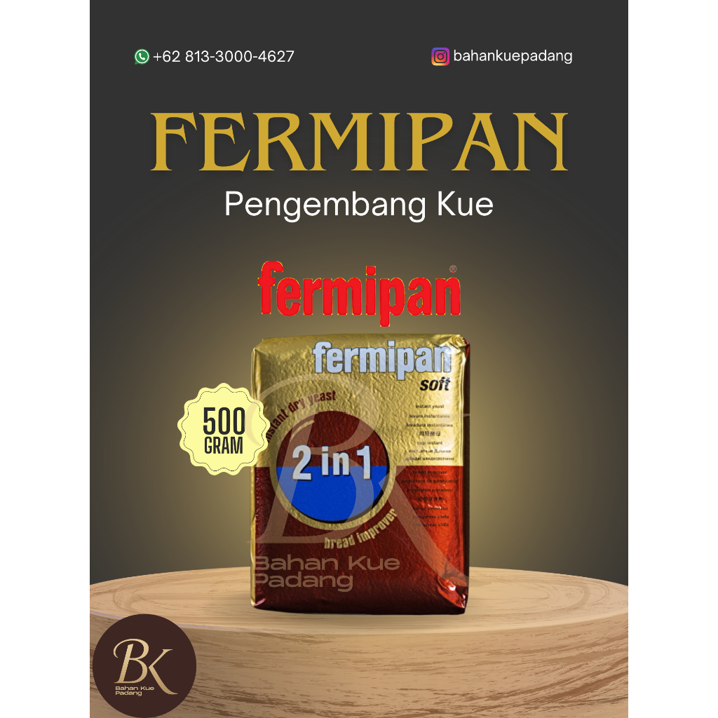 

Fermipan Ragi 2 in 1 500 gr | Ragi & Bread Improver dalam Satu Kemasan