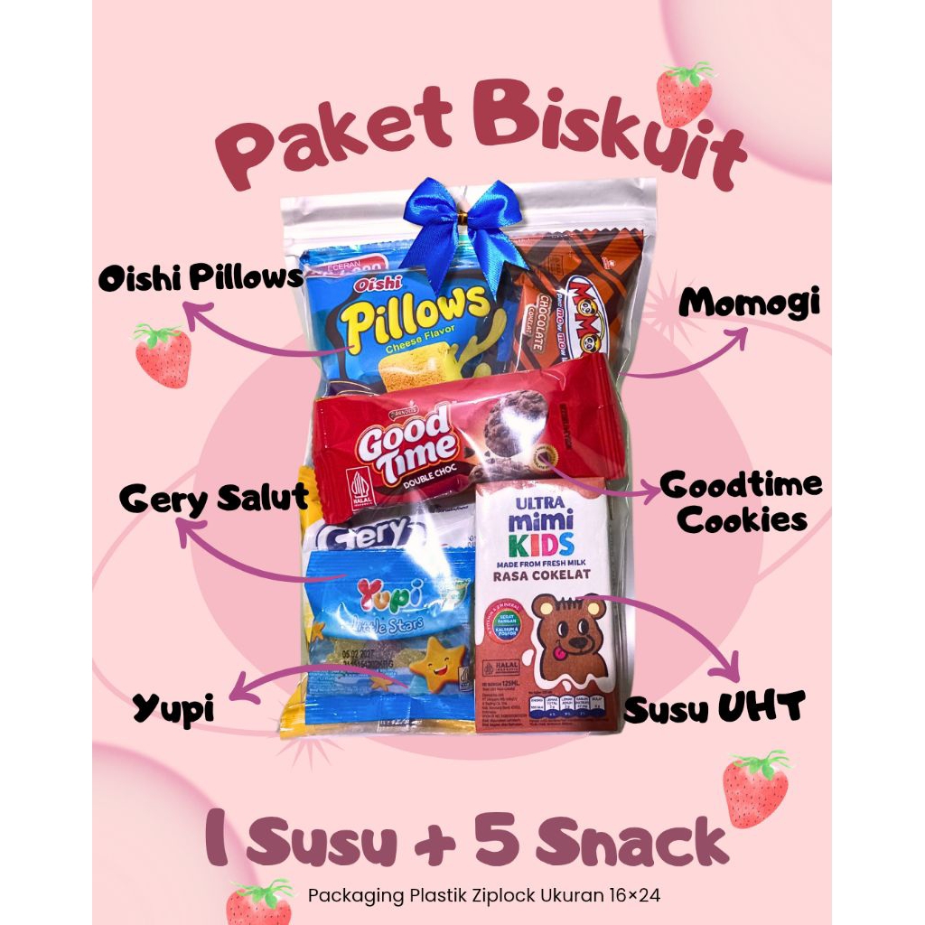 

Snack Ultah Biskuit / Bingkisan Snack Anak/ Hampers Snack