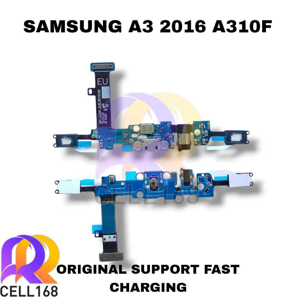 FLEXIBLE KONEKTOR CHARGER SAMSUNG A3 2016 A310F PCB BOARD CAS MIC ORI