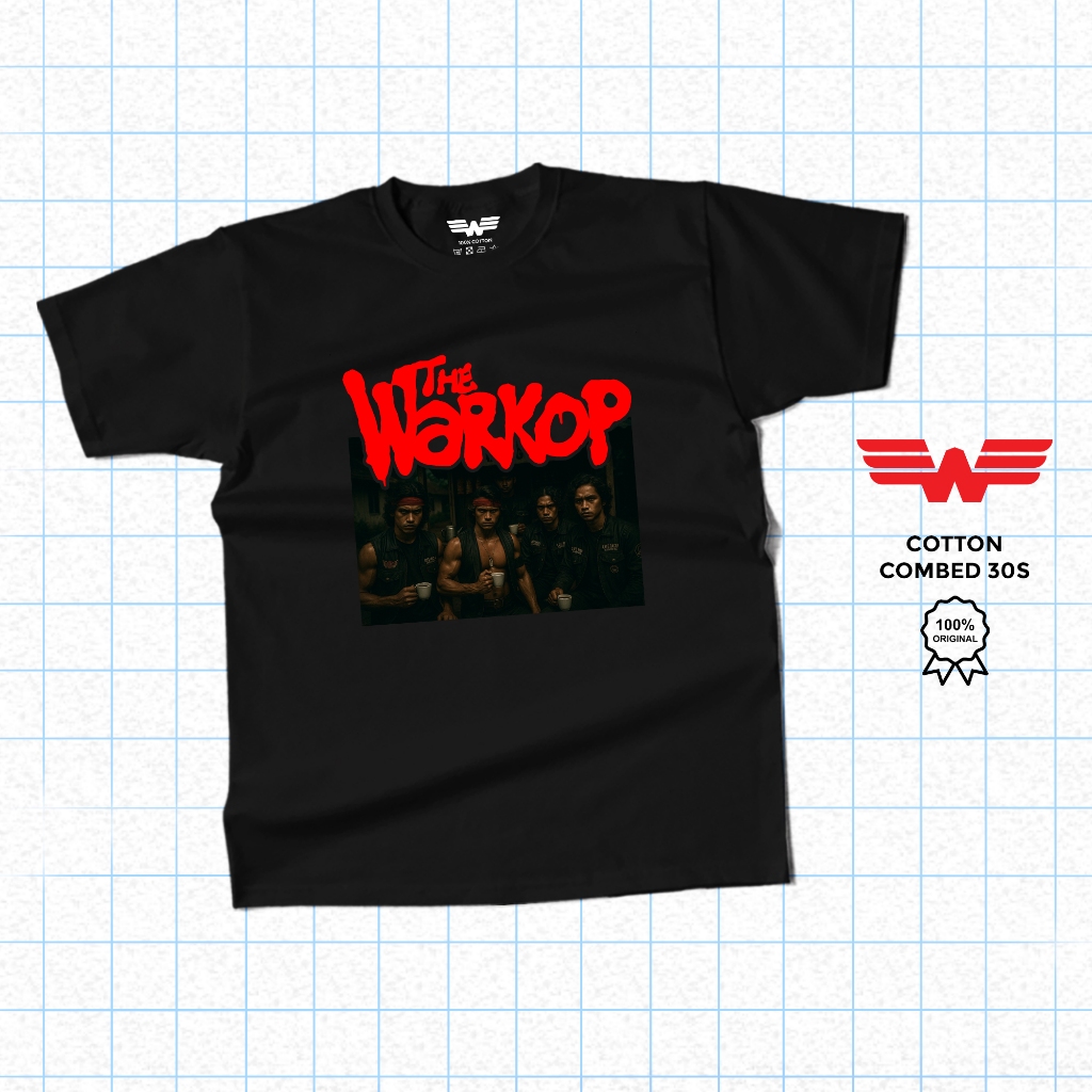 Kaos Pria THE WARKOP Warung Kopi - Kaos Dewasa / Kaos The Warriors / Kaos Cotton Combed 30s KAOS WAN