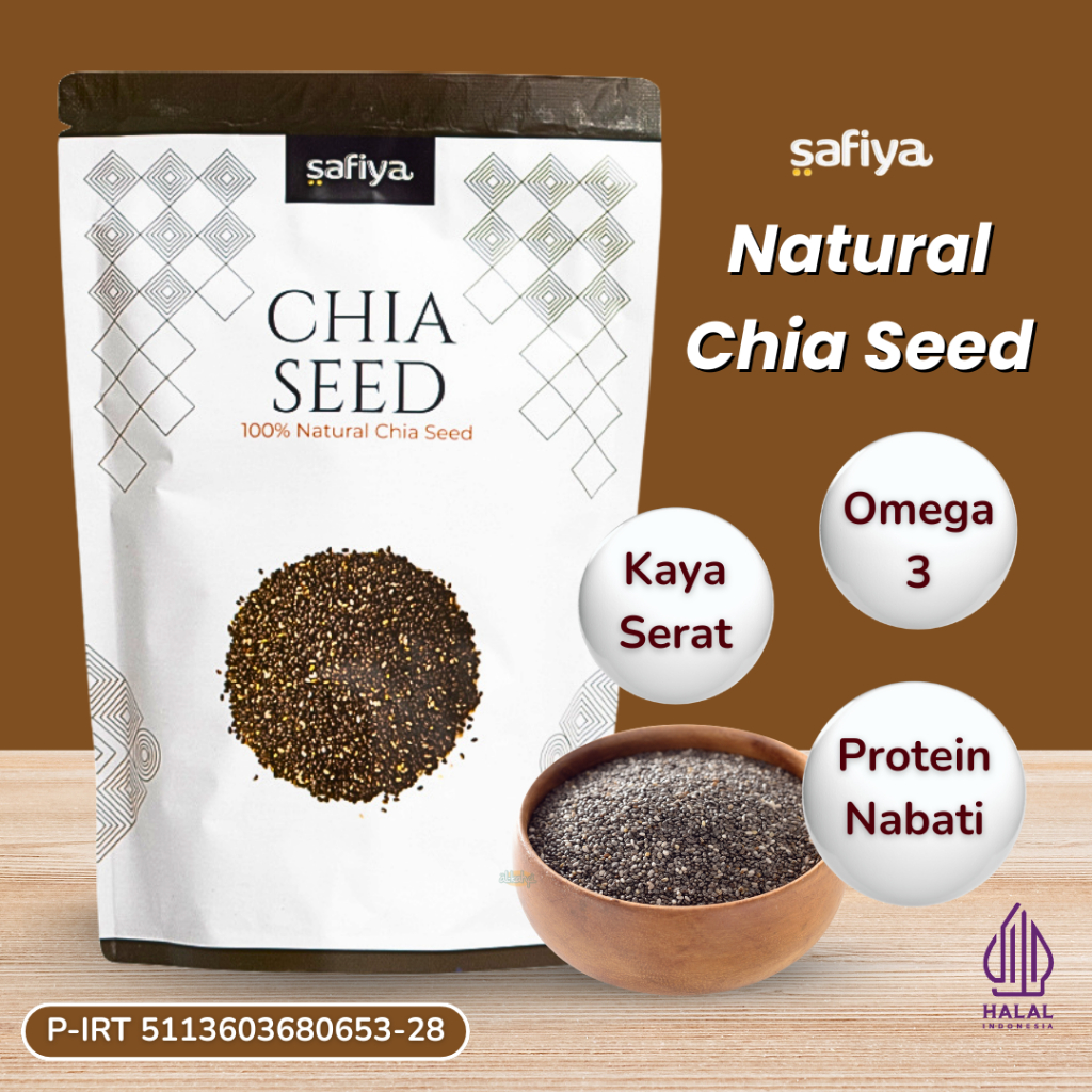 

Safiya Organic Chia Seed 1 Kg Organic Black Chia | Biji Chia Original Premium