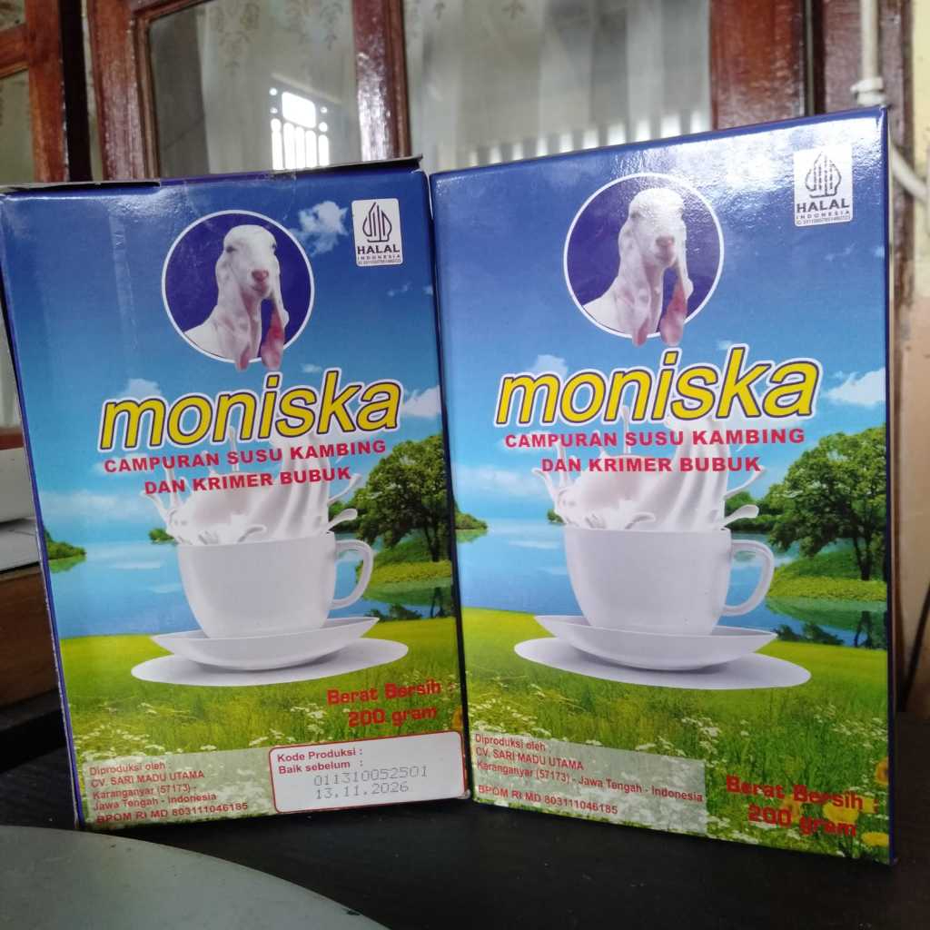 

Susu Kambing MONISKA (Campuran Susu Kambing dan Krimer Bubuk) - Terdaftar BPOM & HALAL Indonesia