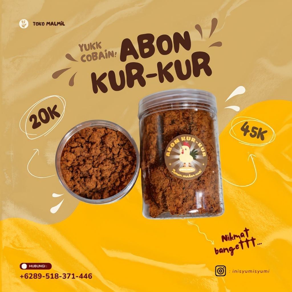 

Abon Kur-Kur (Abon Ayam Pedas dan Original) Khas Solo Enak, Gurih, Nagih