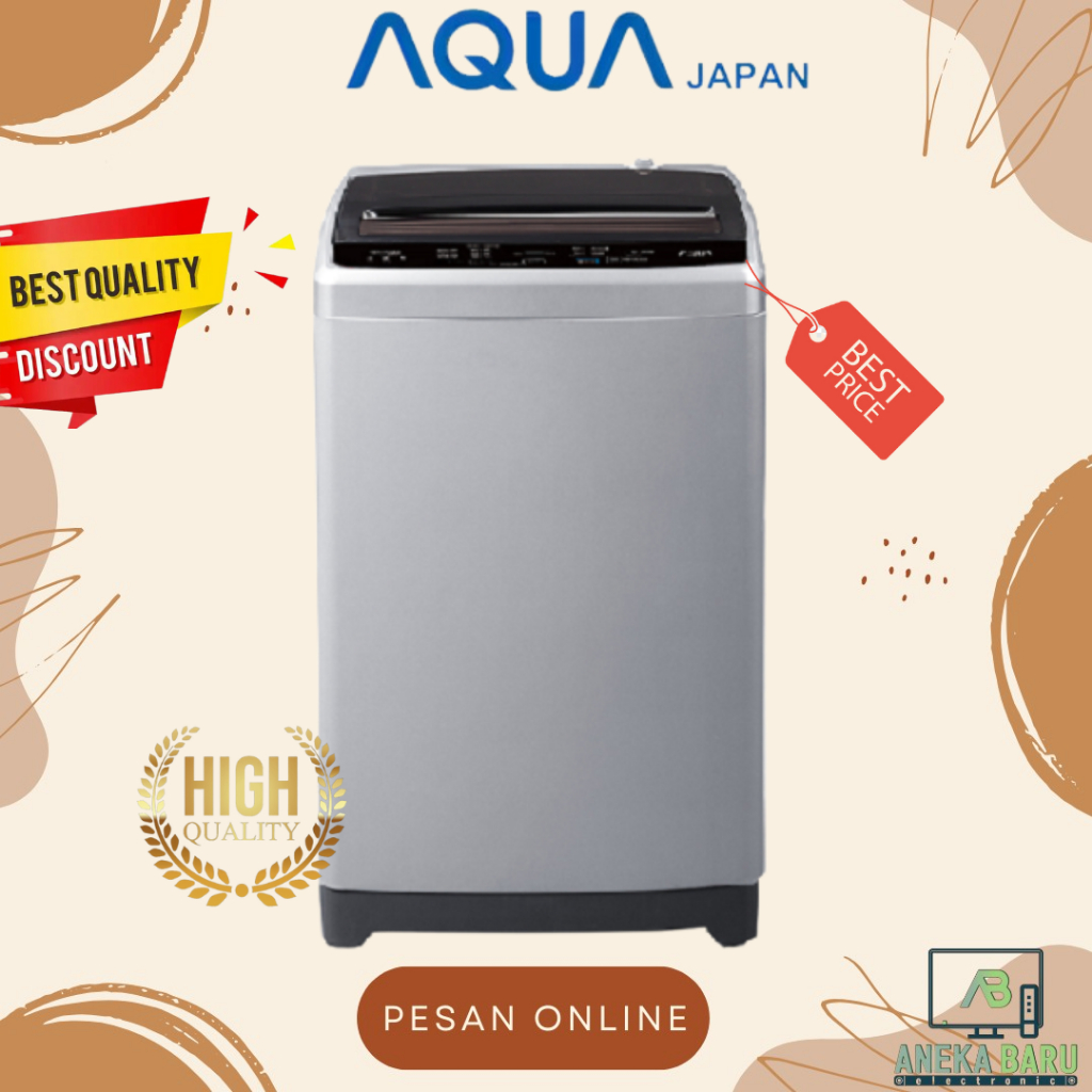 [READY STOCK] Aqua Mesin Cuci 1 Tabung Top Loading AQW-77DH / 77DH / AQW 77 DH (7 Kg)