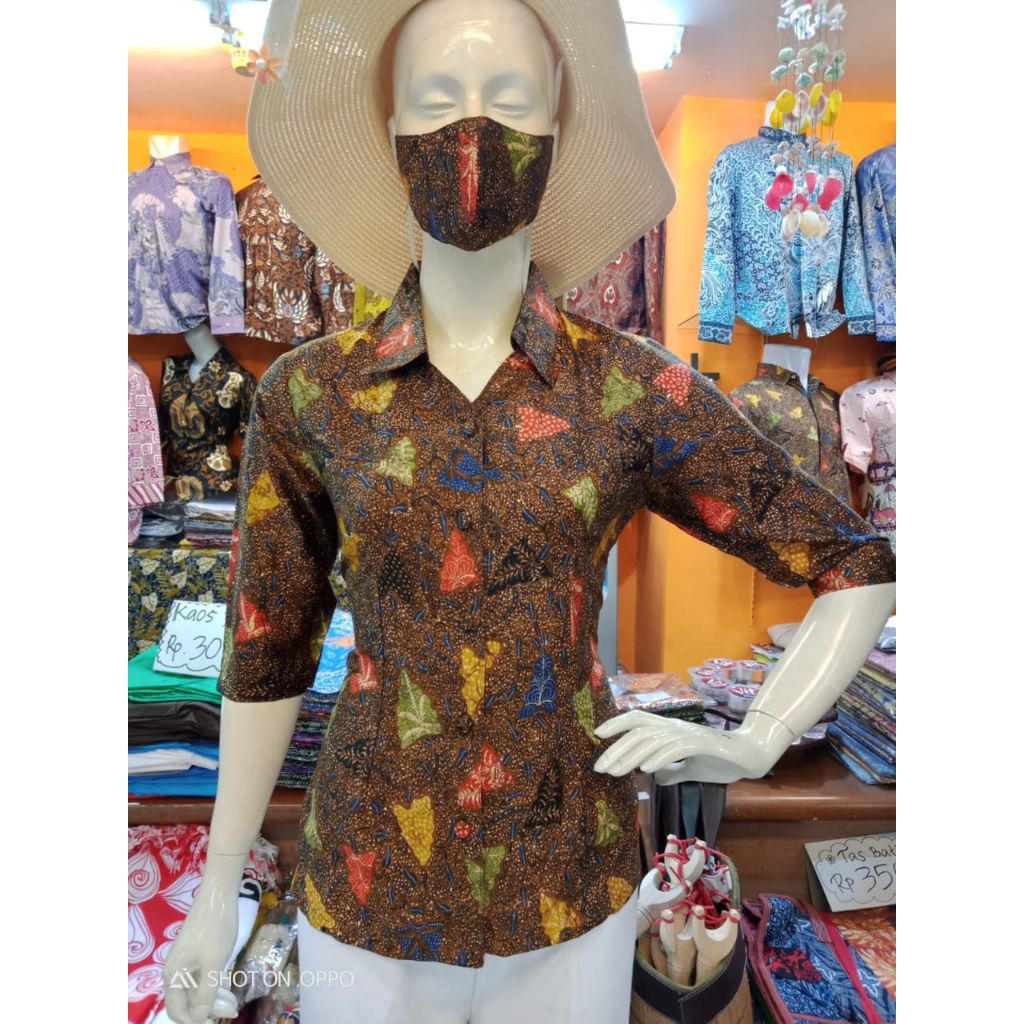 Bakul batik,Blouse batik wanita lengan 3/4