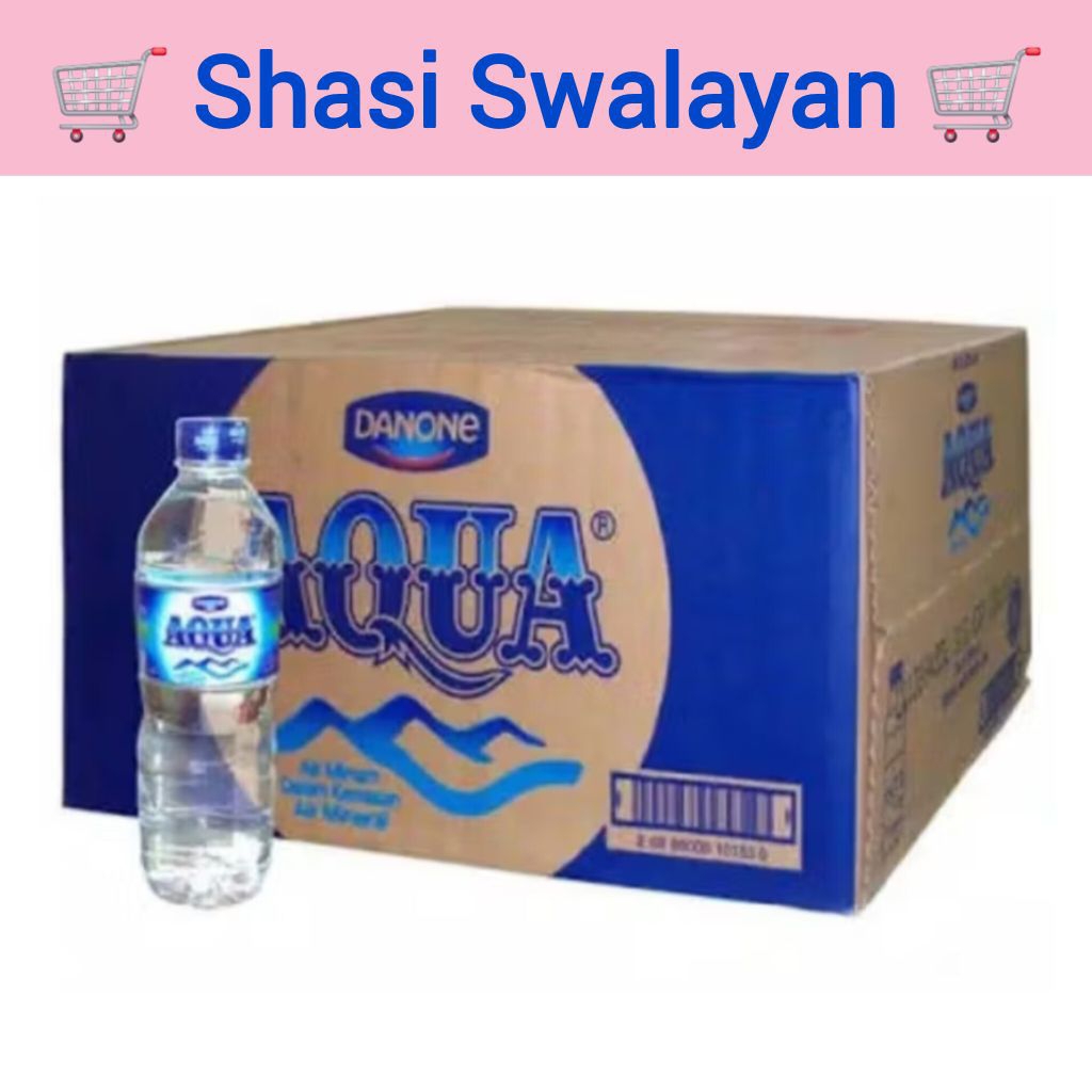 

AQUA 1 Dus Karton 600ml X 24Pcs/ 1,5Liter X 12Pcs - Air Mineral Botol
