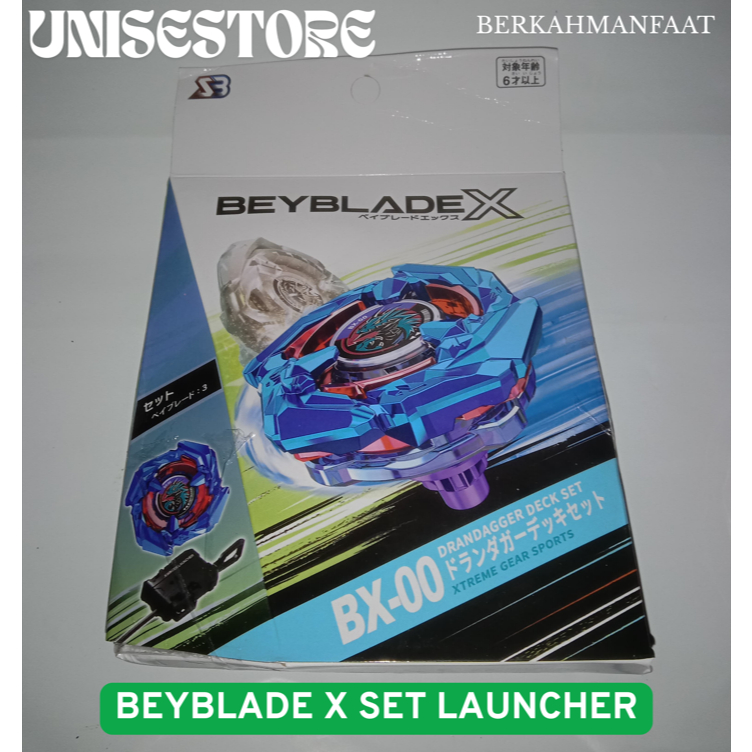 Gangsing X Beyblade Mainan Anak Paket Combo Gasing + Launcher / Tarikan