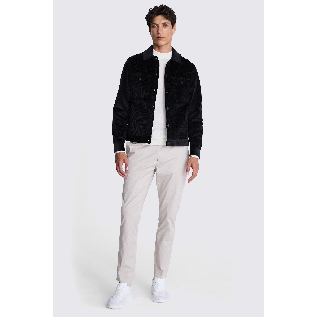 Jaket Corduroy Hitam Pria Casual Minimalis – Outer Premium Stylish Modern