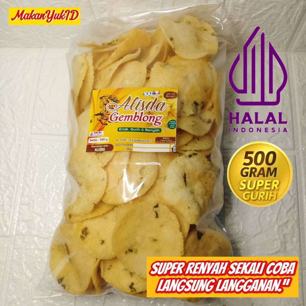 

CEMILAN Kripik Gemblong 1Kg 500gr 250gr /Kecimpring/Comring/ Murah Halal Khas Kuningan