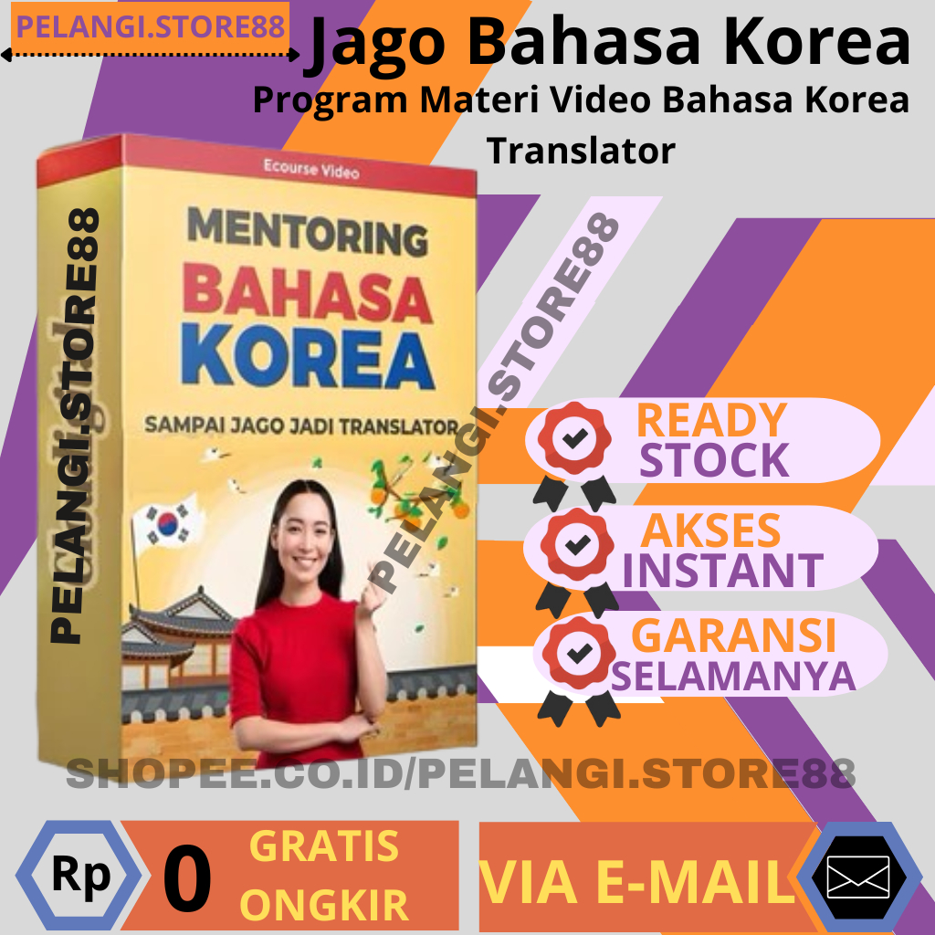 FULL BAHASA KOREA KILAT -Jago Lancar Bahasa Korea hingga Jadi Translator Penerjemah Handal Materi Vi