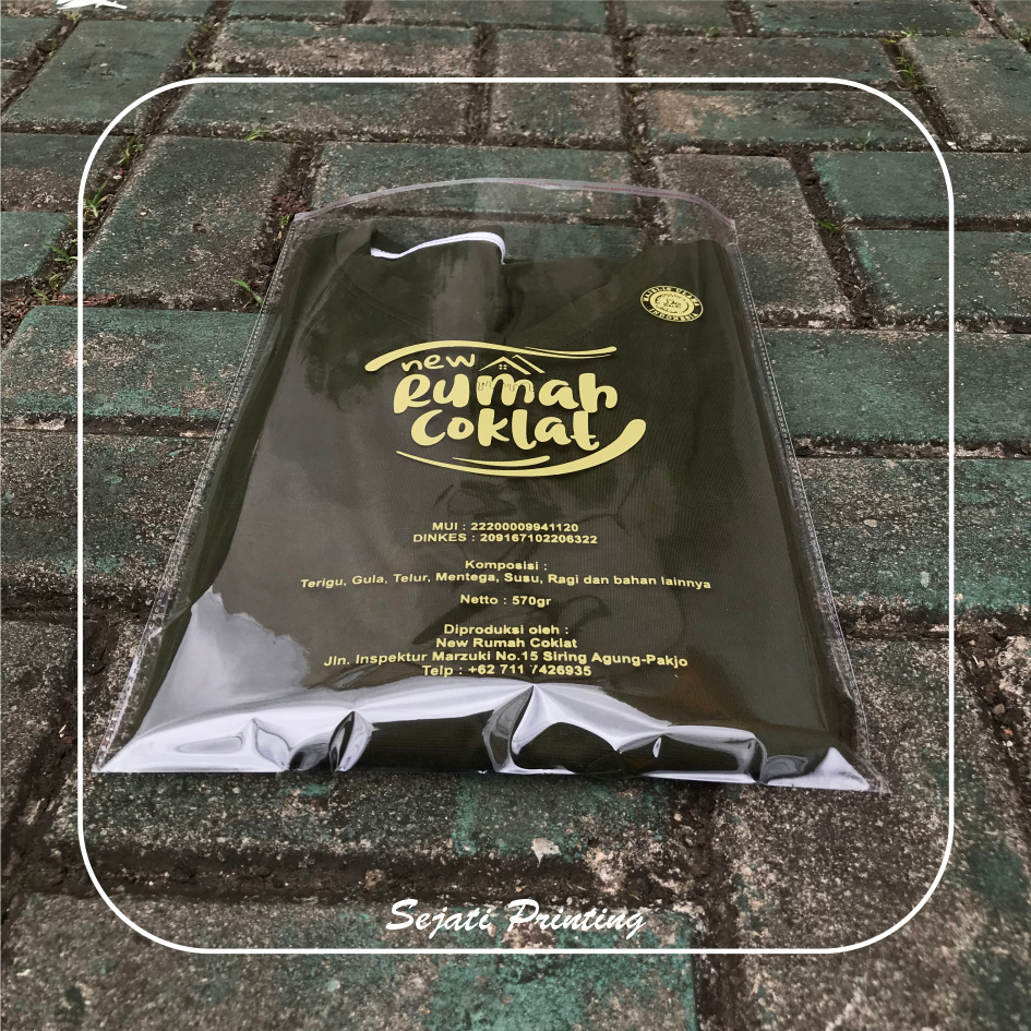 

(isi 100 pcs) Sablon Plastik Murah OPP 40 Micron 25, 30 , FREE DESAIN - SEJATIPRINTING