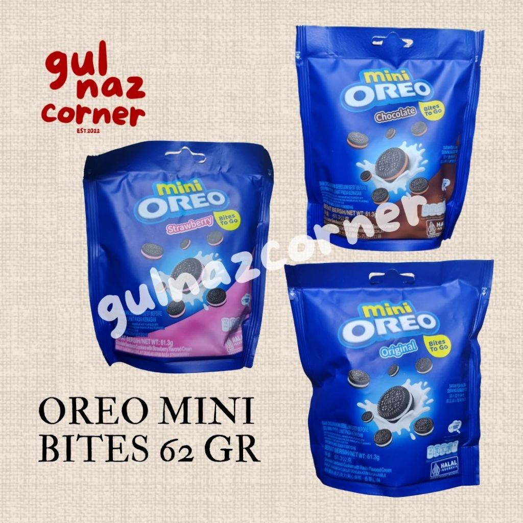 

[FREE BUBBLE WRAP] OREO MINI BITES KEMASAN POUCH 62 GR | CHOCOLATE STRAWBERRY VANILLA