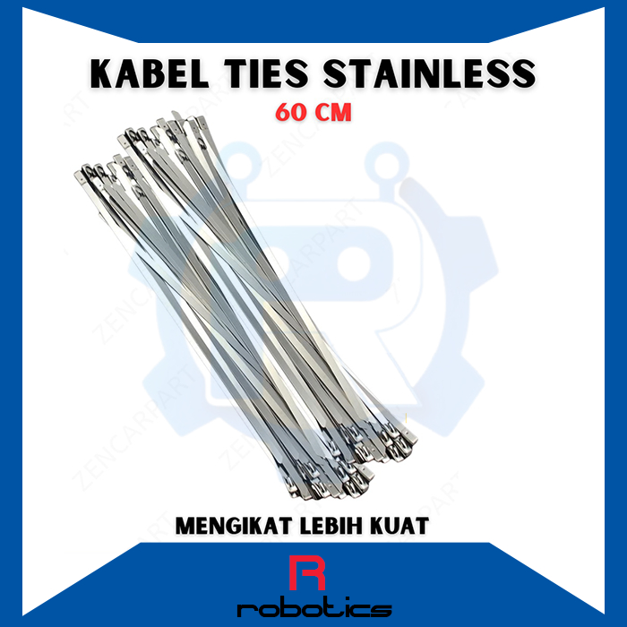 

Panjang 60cm Cable Ties Stainless SUS 304 Kabel Tis Steel 600mm 60 cm