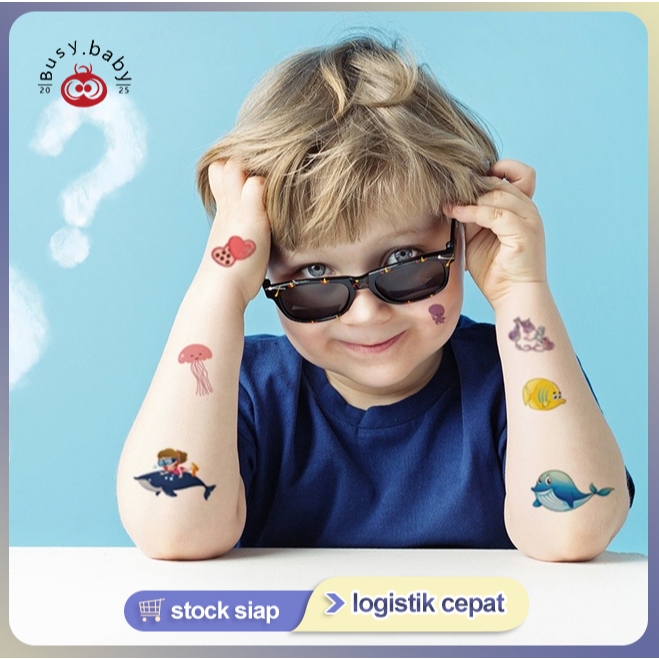 

Stiker tato putri duyung stiker wajah putri stiker wajah anak-anak kartun hewan stiker tato unicorn