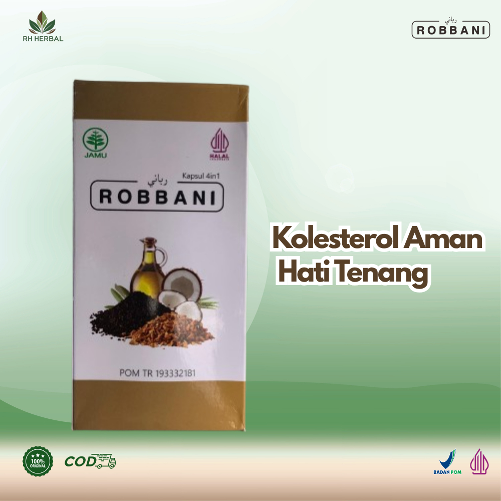 Robbani – Herbal untuk Menjaga Kolesterol & Tekanan Darah | 200 Kapsul