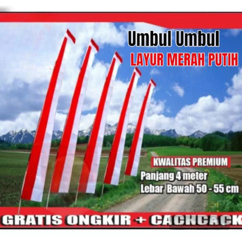 Nikoz Bendera Layur Merah Putih Umbul-Umbul Layur Merah Putih Indonesia