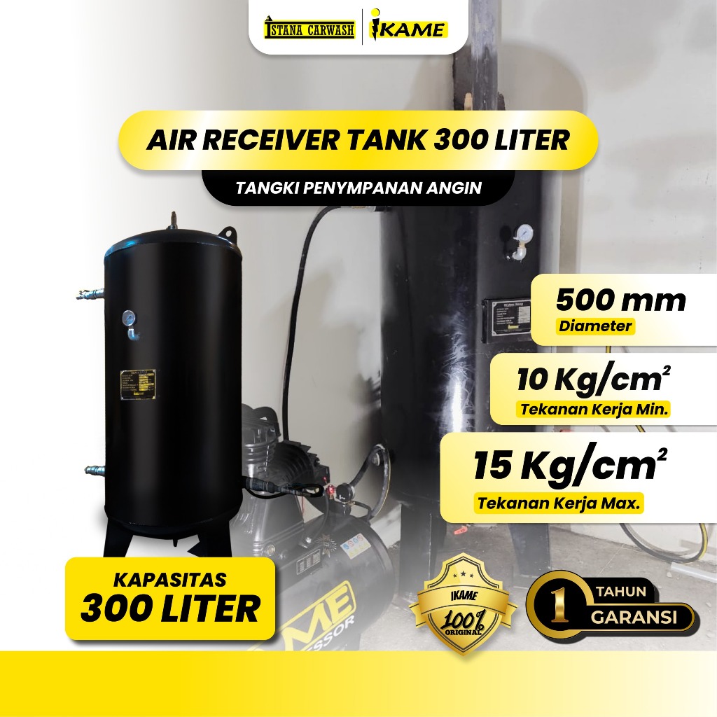 Tangki Kompresor / Tangki Udara 300 liter / Air Receiver Tank 300 Liter dan 500 Liter IKAME