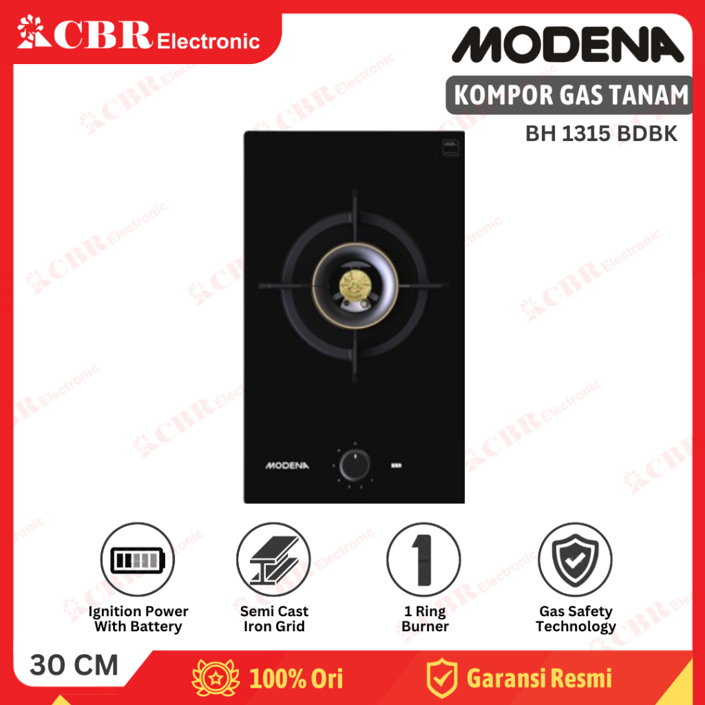 Kompor Tanam MODENA 1 Tungku - BH 1315 BDBK