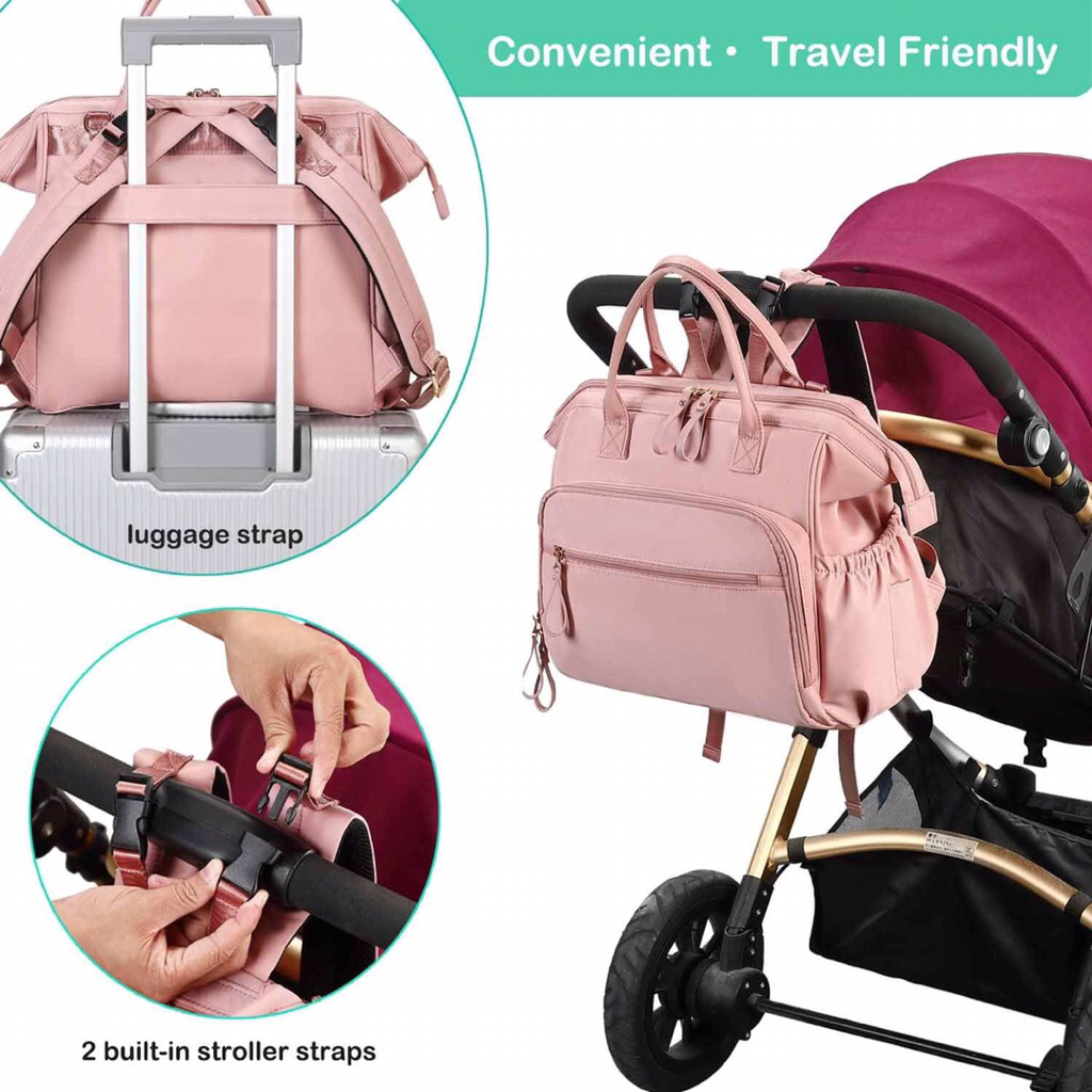 [BISA COD] PREMIUM Diaper Backpack | Ransel Bayi Tas Traveling | Diaper Bag Bayi Multifungsi | Tas B