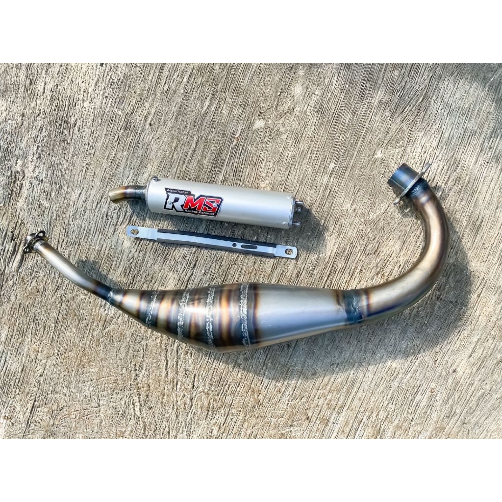 Knalpot kolong Repsol RXZ - Knalpot RXZ - Knalpot Yamaha RXZ kolong Repsol plat karat