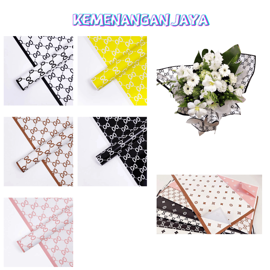 

Kertas Bunga Buket Wisuda Anniversary Romantis Gift Branded Paper Flower Wrapping Bunga Cellophane KB120