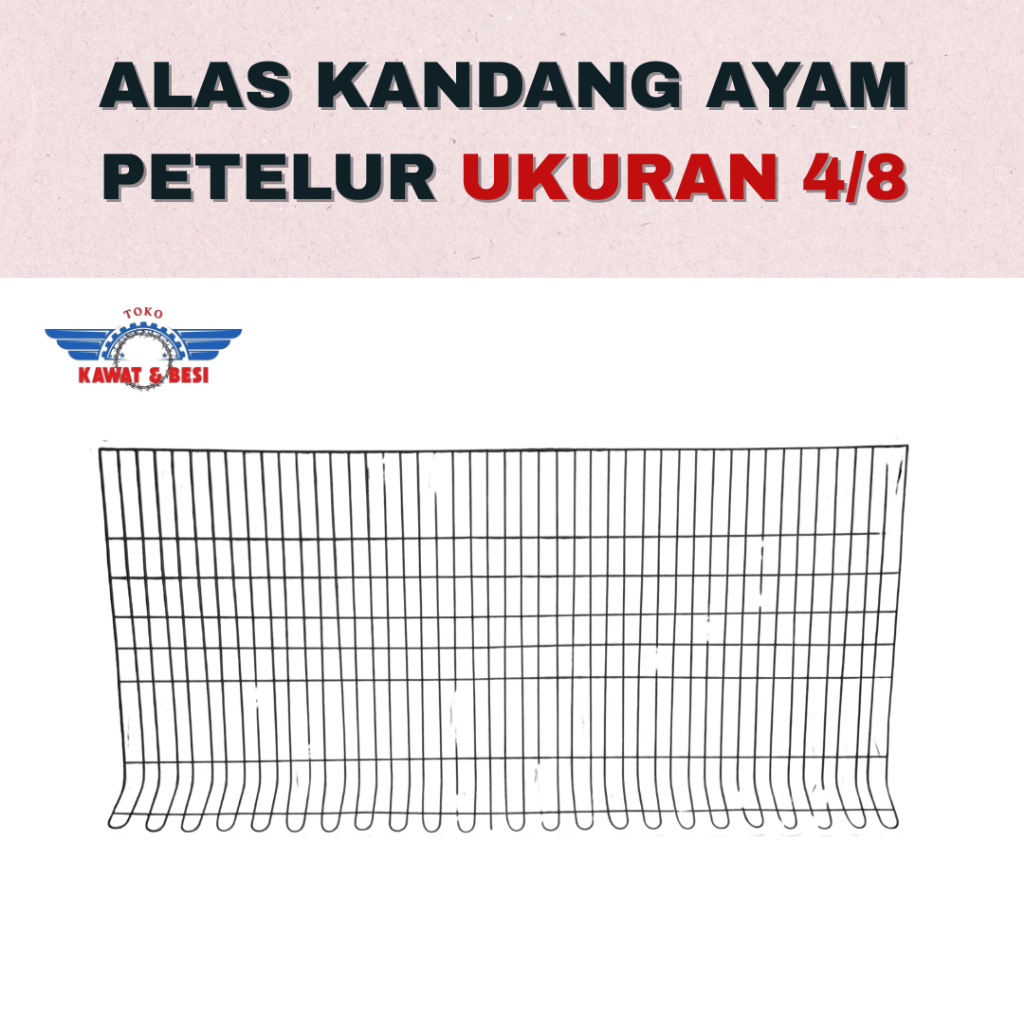 Alas Kandang Ayam Petelur Ukuran 4/8 Galvanis