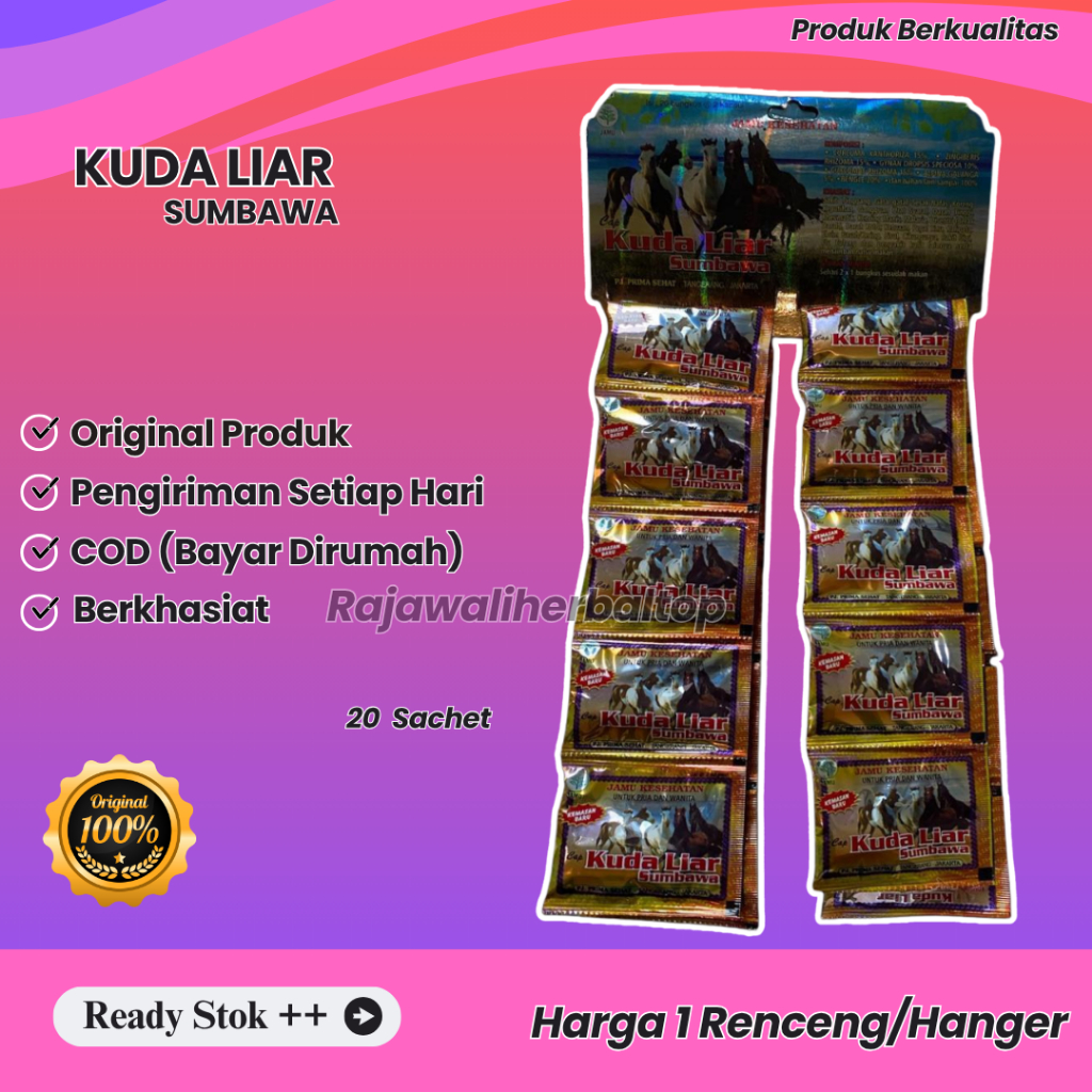 

Kapsul Kuda Liar Sumbawa Renceng 20 Sachet