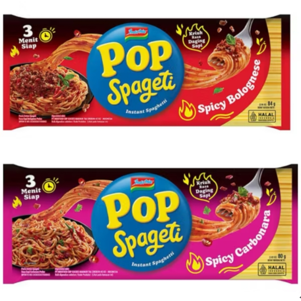

INDOMIE POP SPAGETI /Spicy Carbonara & bolognese